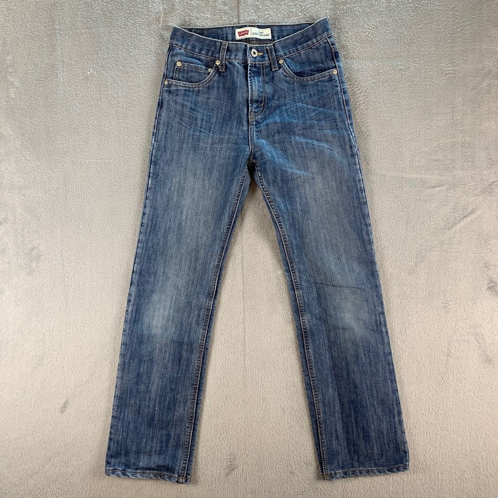 Levi's 514 Slim Straight Boys Size 18 Slim Blue Medium Wash Denim Jeans
